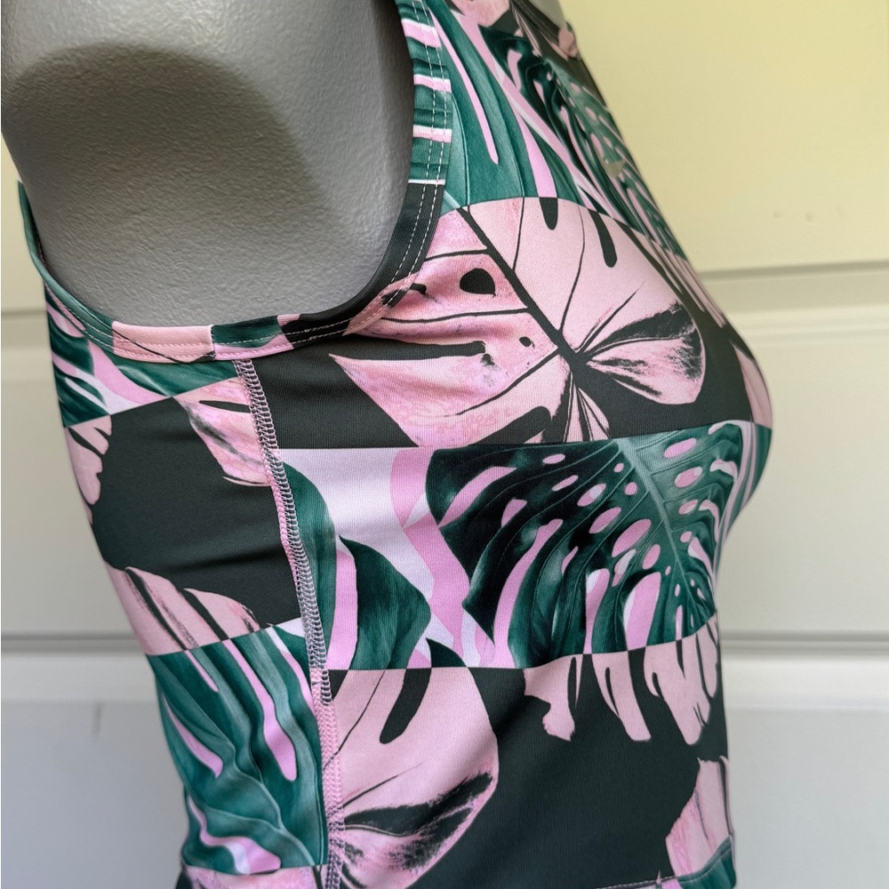 Nike Dri-FIT Pink and Green Leaf Top - Picture 6 of 8